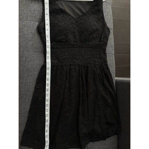 River iseland black lace dress maxi Large Size Fit and Flare Sleeveless Mini - Picture 8 of 12